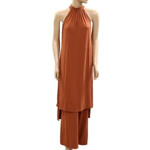 Free People Free-Est Party Perfect Pant Set Halter Billowy Tunic XS NEW 284445